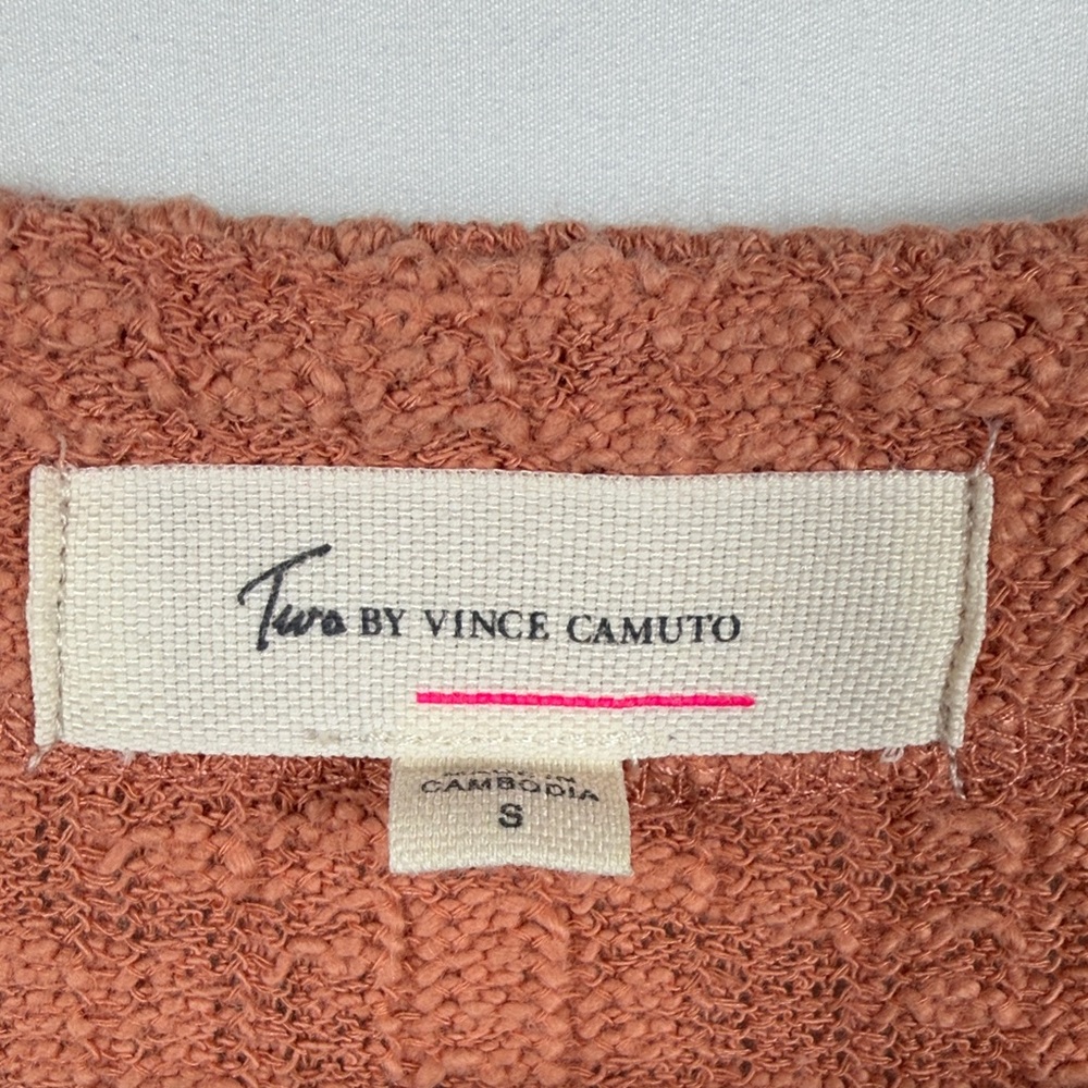 Two by Vince Camuto Peach Button-Up Cardigan oversized Women’s Size S.‎ - Picture 3 of 6